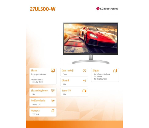 LG 27'' 27UL500-W 4K IPS HDR - 491686 - zdjęcie 14